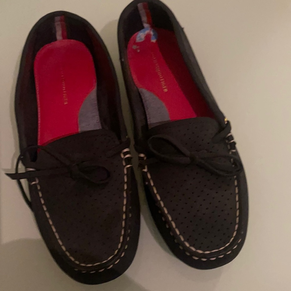 Tommy Hilfiger navy moccasin loafers